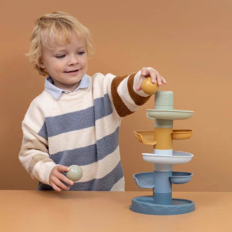 Tour en Spirale Bébé Bleu LITTLE DUTCH