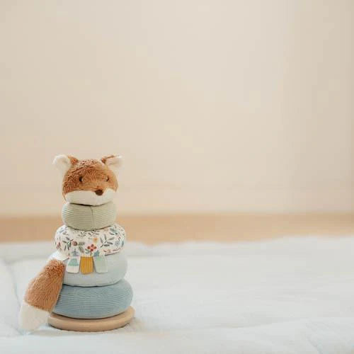 Renard à empiler doudou et bois FSC - Forest Friends LITTLE DUTCH