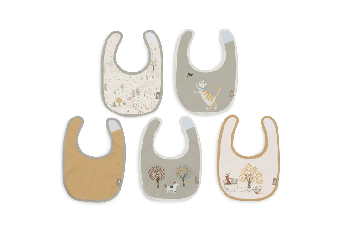 Bavoir Jersey imperméable - Tiny Park - 5 Unités