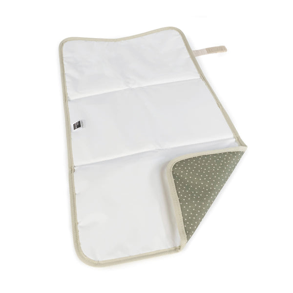 Matelas à langer Polka Dot Poppy Moss VERT – Pliable et Portable walking mum