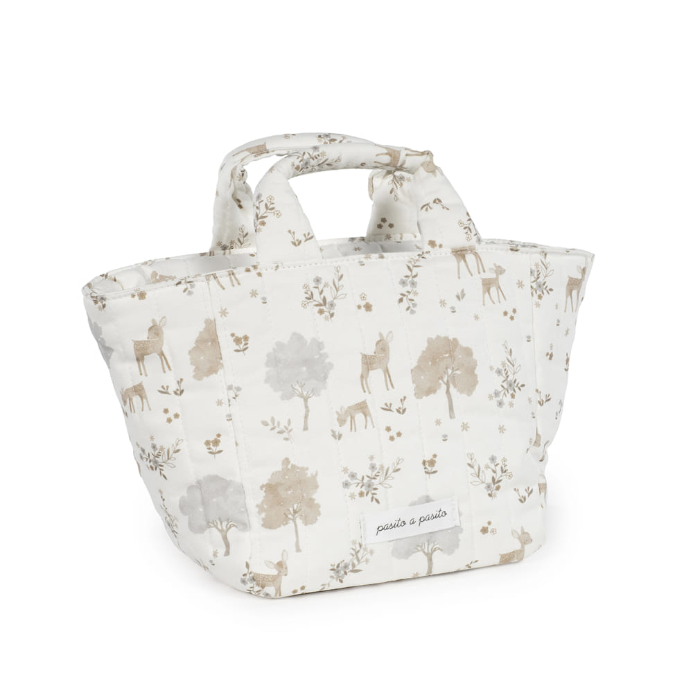 Trousse de toilette Nara Pasito a Pasito – Sac de toilette bébé 100% coton avec imprimé faon