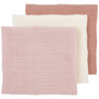 Lot de 3 langes nuances de rose 70x70cm