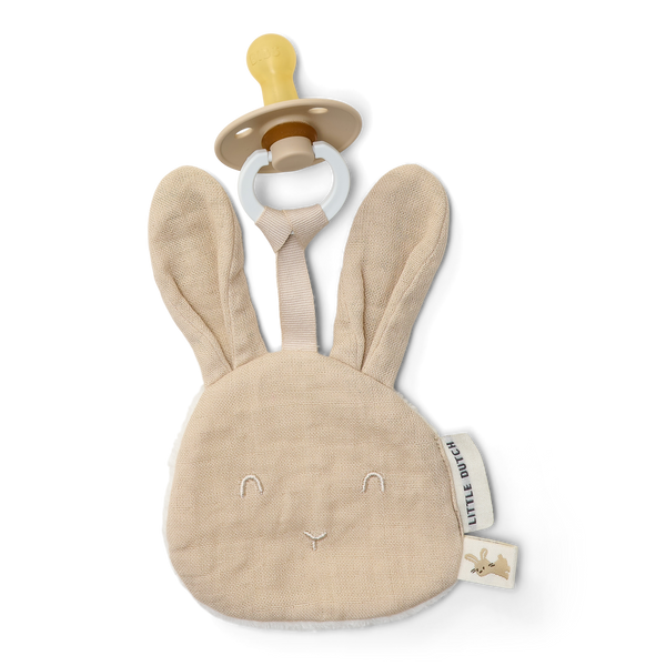 Attache-tétine en gaze de coton – Lapin LITTLE DUTCH