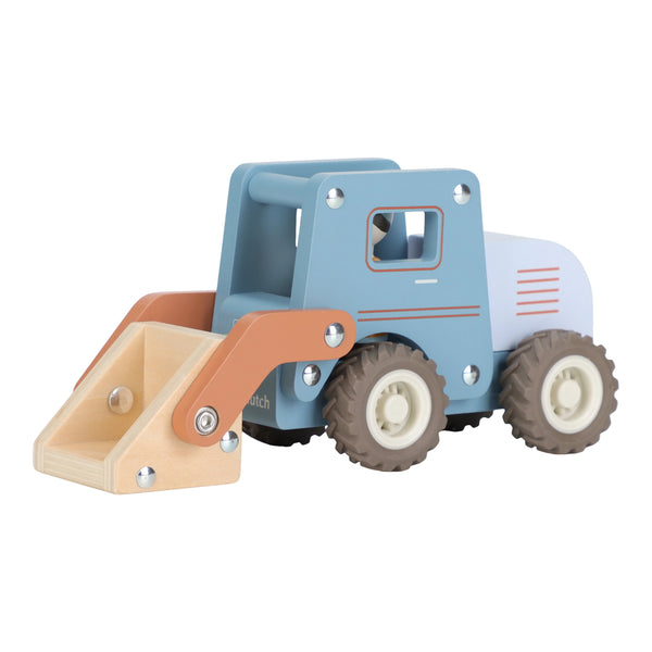 Pelleteuse en bois FSC avec pelle fonctionnelle et figurine LITTLE DUTCH