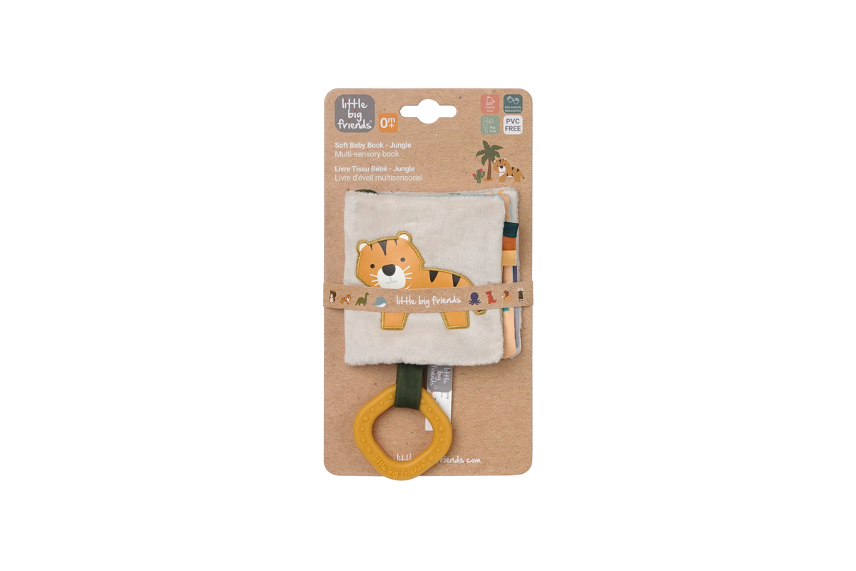 Livre Tissu Bébé – Jungle 🐒🌿