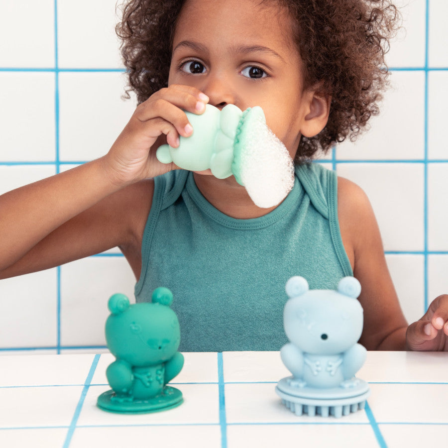 Jouets de bain bébé – Set 3 grenouilles en silicone