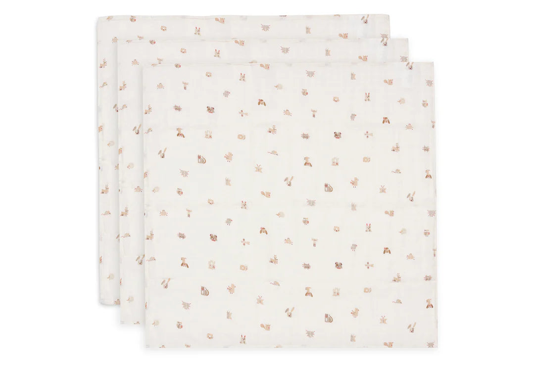 1 Lange Gaze de Coton Small 70x70cm - Animal Friends