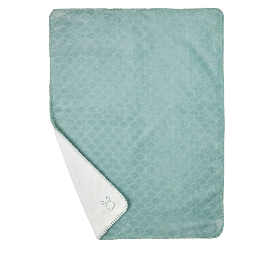 Couverture Bébé Lapidou Wavy vert cuivre