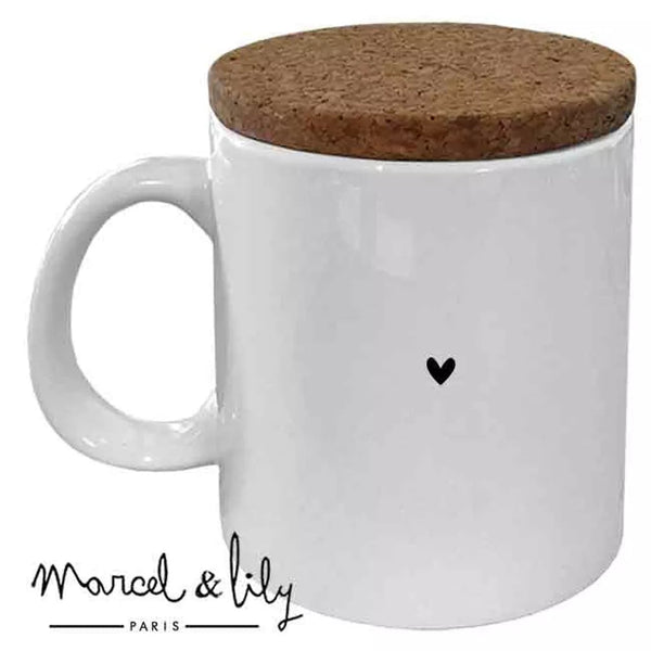 Mug "Pipelette de mère en fille" avec couvercle en liège 💬 Marcel & Lily