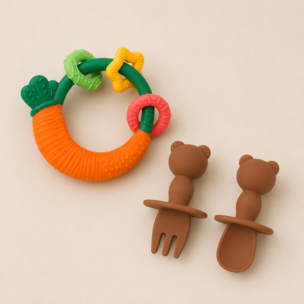 Anneau de dentition carotte en silicone - gmlb GMLB