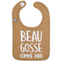 Bavoir “Beau gosse comme papa” camel