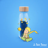 Bouteille sensorielle bébé inspirée du Petit Prince. Jouet d’éveil apaisant pour stimuler la curiosité et l’observation.