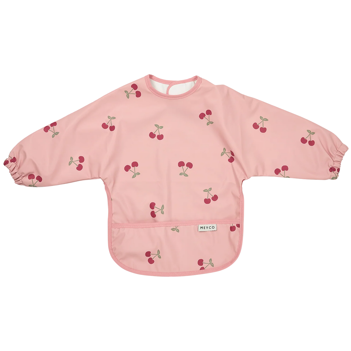 Bavoir à Manches Longues Cherry Soft Rose – Meyco Baby 🍒🌸 MEYCO BABY