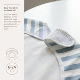 Bavoir à Manches Longues Fat Stripe Jeans Blue – Meyco Baby 💙 MEYCO BABY