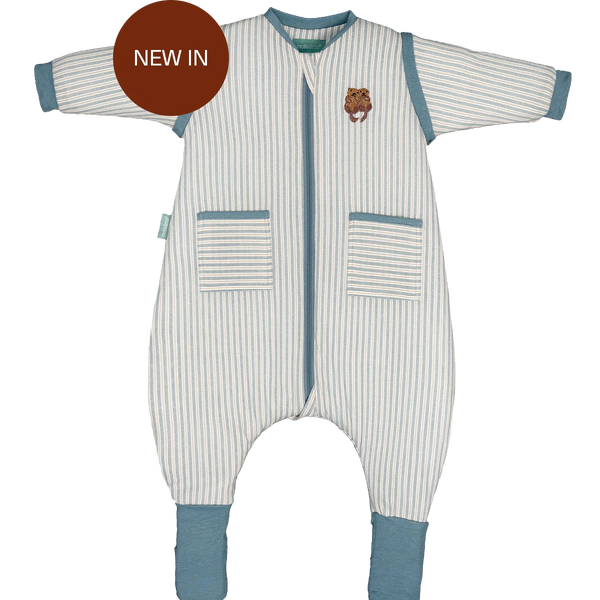 Gigoteuse à pieds avec manches & chaussettes antidérapantes Blue Stripes – TOG 2.5