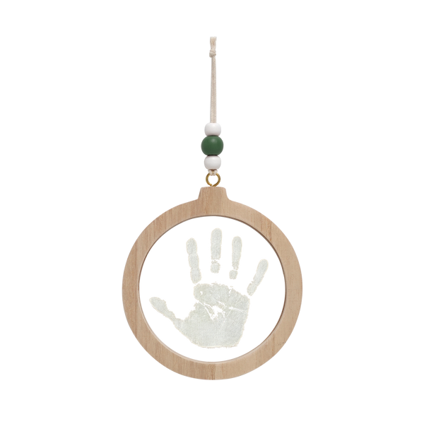 Boule de Noël empreinte bébé – Transparente petit artichaud