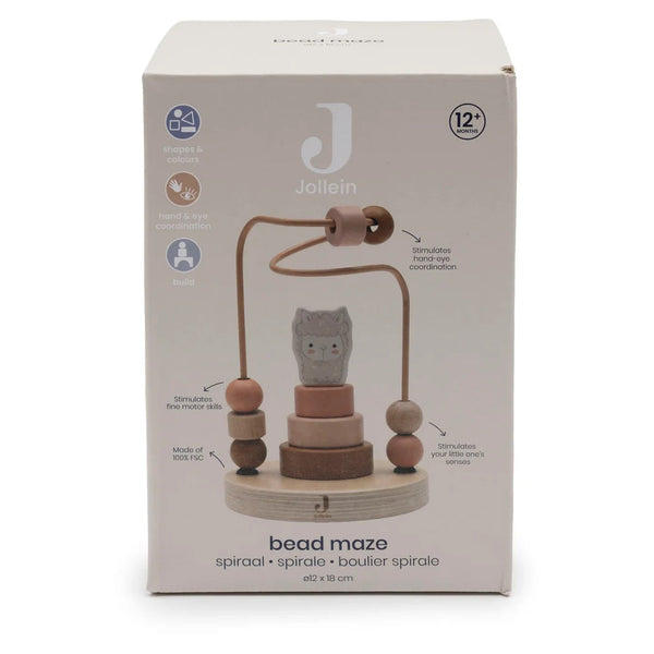 Boulier spirale & jeu à empiler en bois Alpaca Paco – Dès 12 mois JOLLEIN