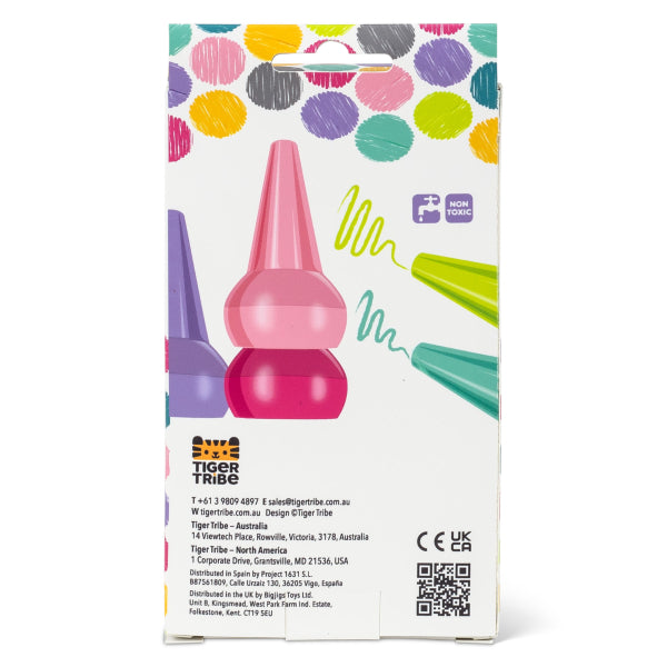 Crayons empilables Candy Colours : 8 crayons faciles à tenir pour enfants dès 2 ans. Idéal pour premiers coloriages et développement motricité fine.