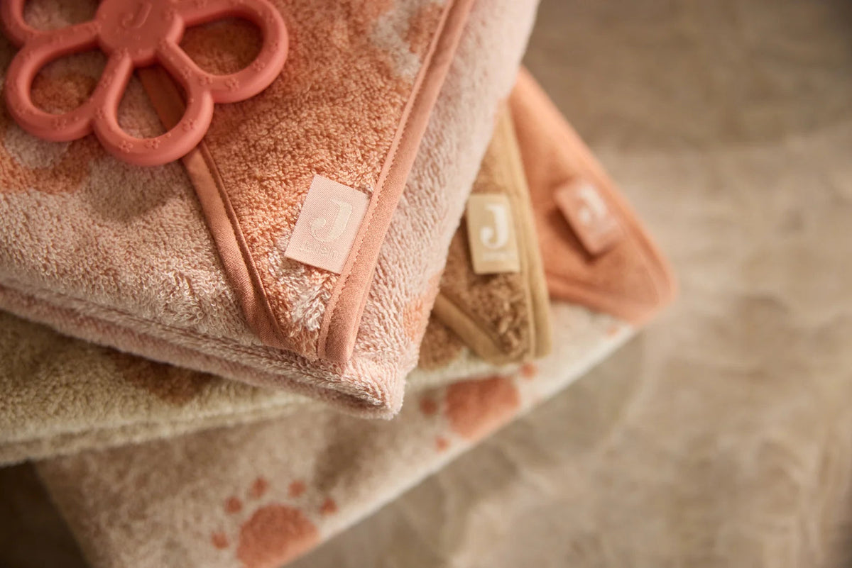 Cape de bain bébé Jacquard Light Terra 75 x 75 cm - Jollein JOLLEIN