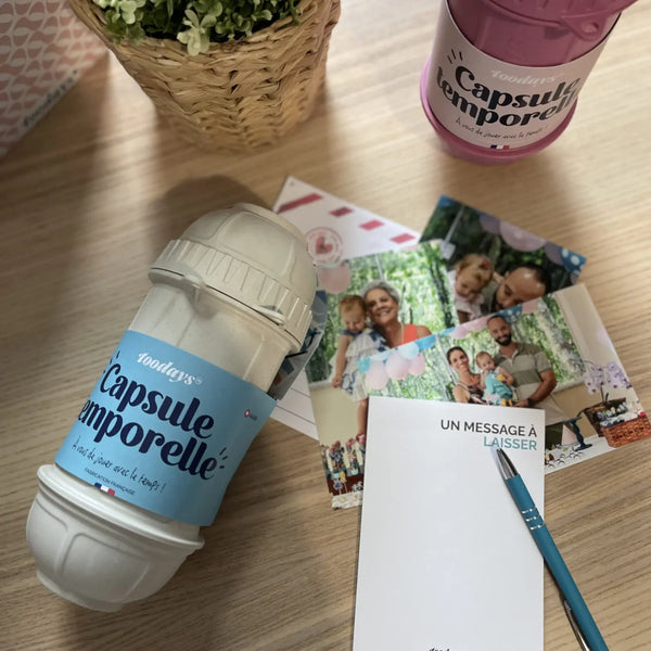 Capsule temporelle bébé blanche – Souvenirs de naissance à conserver