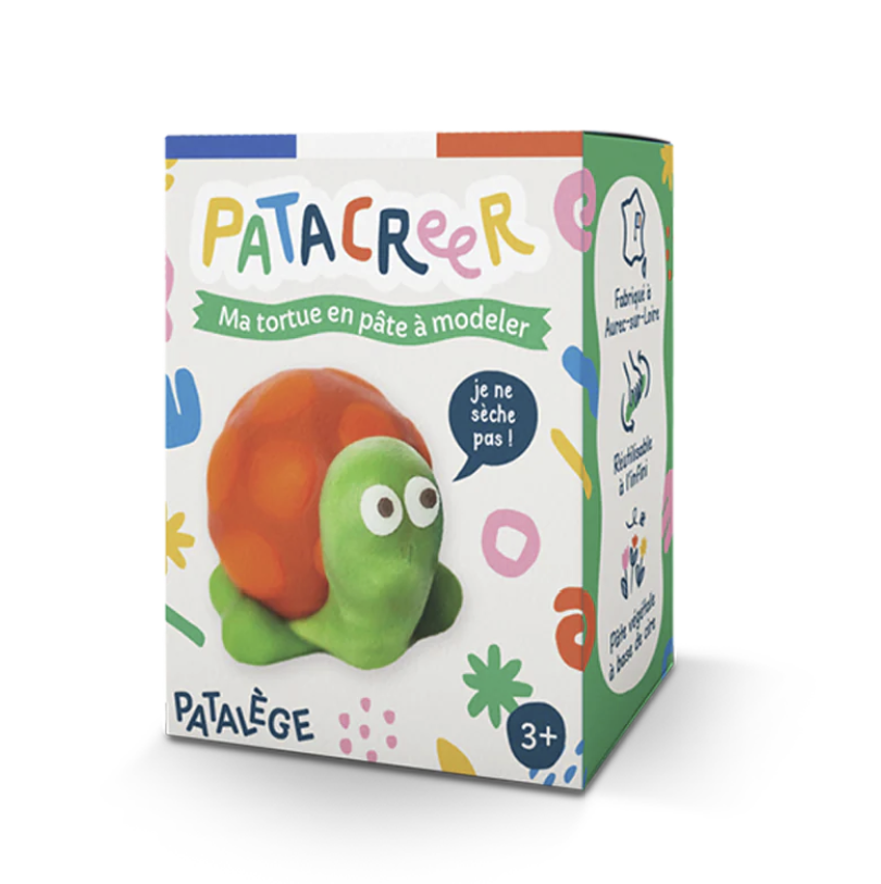 Kit à fabriquer Ma Tortue en Pâte à Modeler patacreer