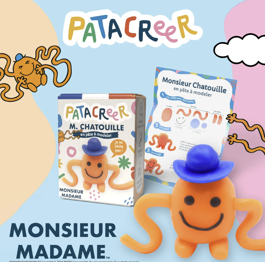 Kit à fabriquer Mr CHATOUILLE en pâte à modeler patacreer