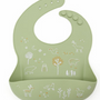 Bavoir silicone animaux de la forêt olive