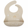 Bavoir silicone animaux de la forêt beige