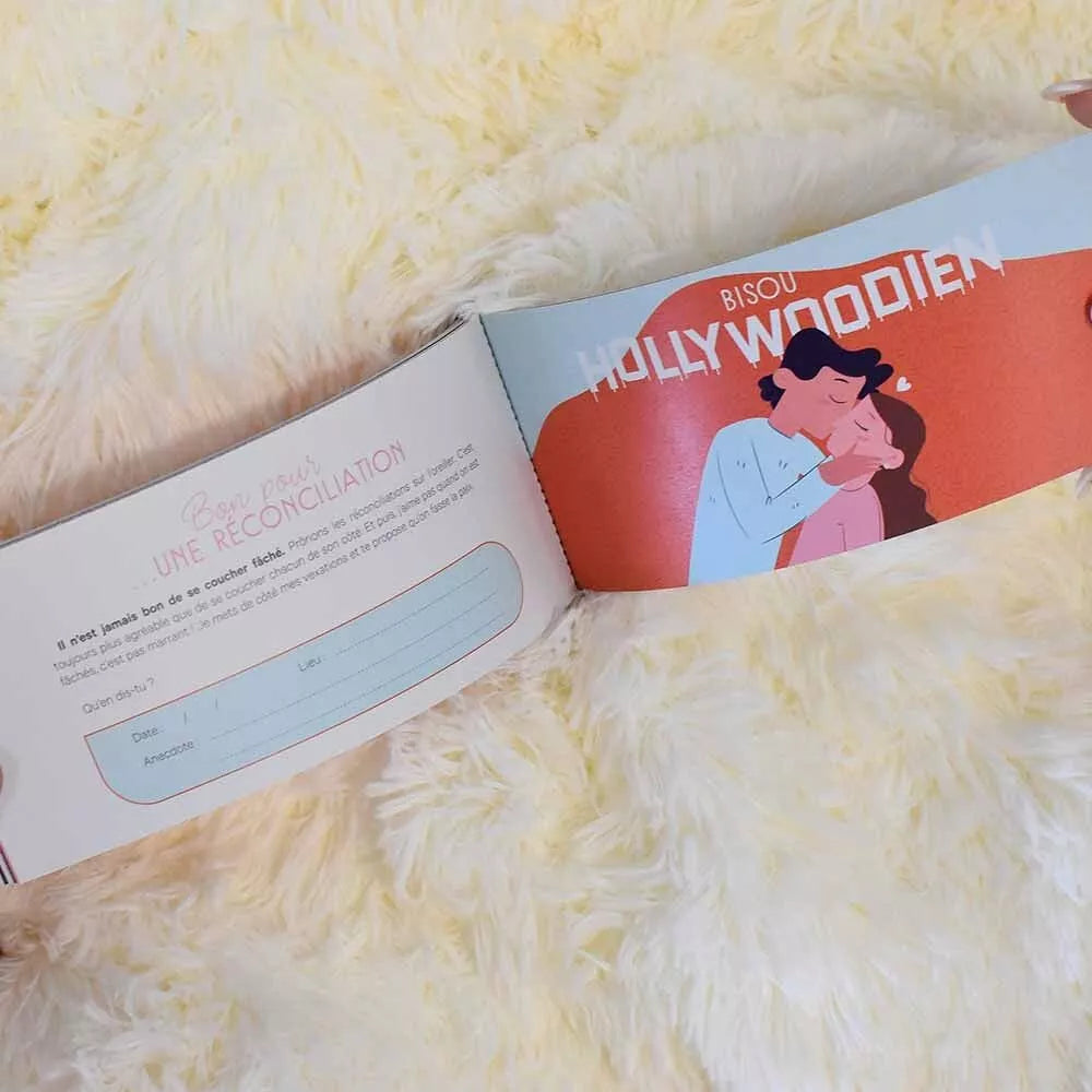 Carnet de Bons Chéquier Romantique Petits Moments à Deux OPARI