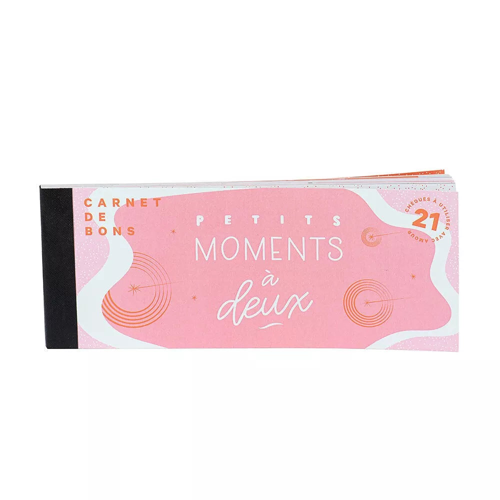 Carnet de Bons Chéquier Romantique Petits Moments à Deux OPARI