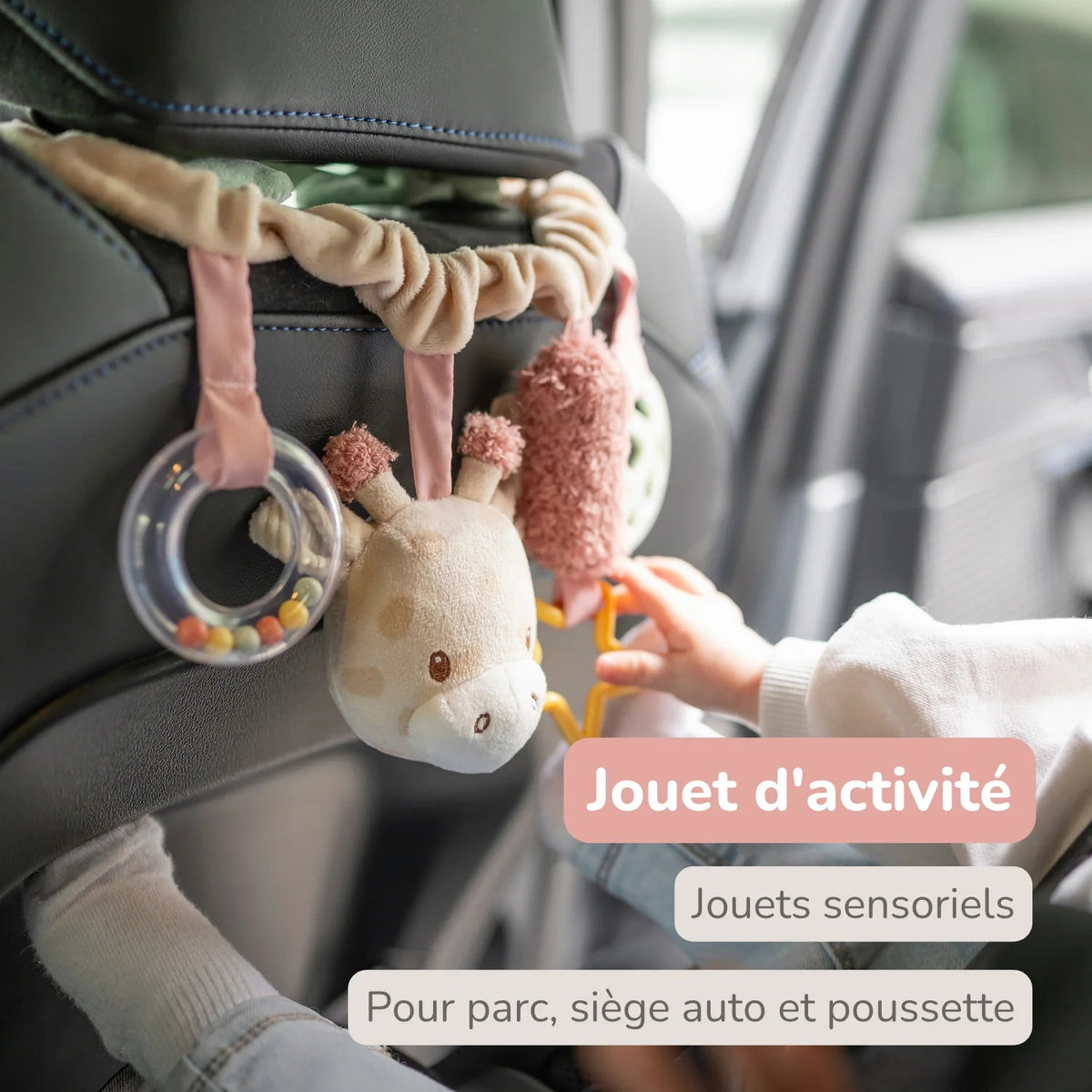 Chaîne de poussette Gina la Girafe 17 cm – Nattou 🦒 NATTOU