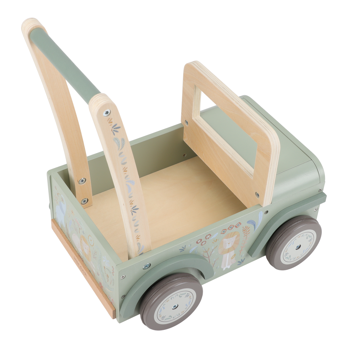 Chariot voiture de safari en bois vert Safari Friends – rangement jouets enfant