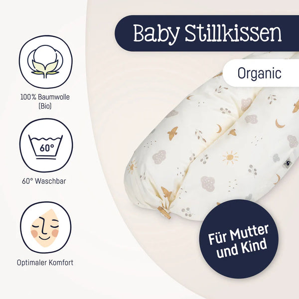 Coussin d’allaitement en coton biologique – modèle Night & Day JULIUS ZOLNER