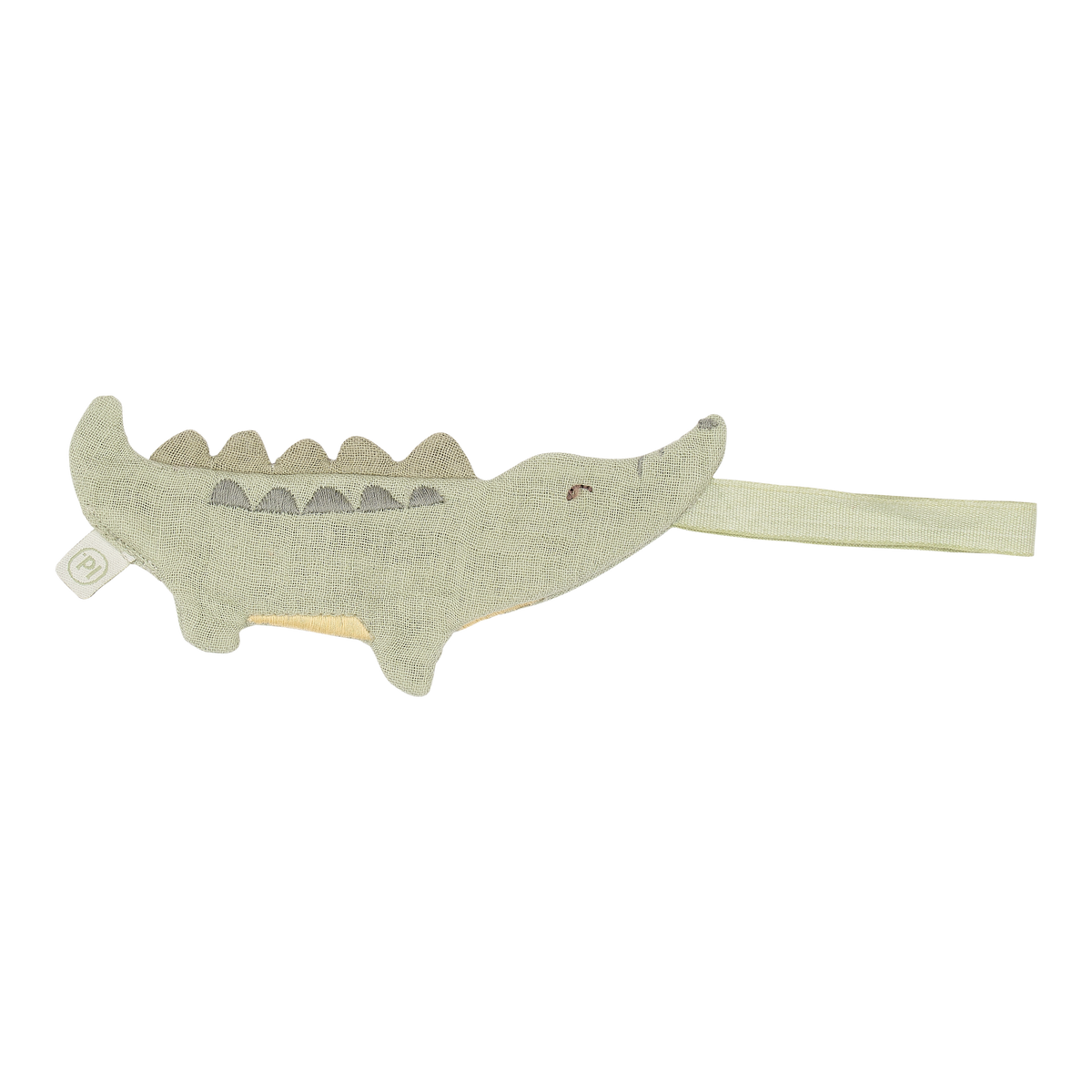 Doudou attache-tétine crocodile en coton bio : l’indispensable pour un bébé rassuré et une tétine toujours à portée.