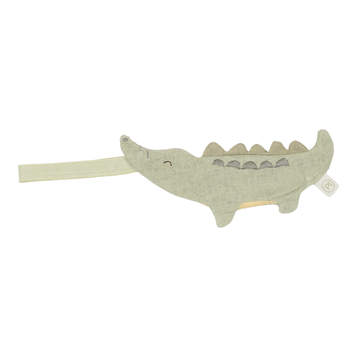 Doudou attache-tétine crocodile en coton bio : l’indispensable pour un bébé rassuré et une tétine toujours à portée.