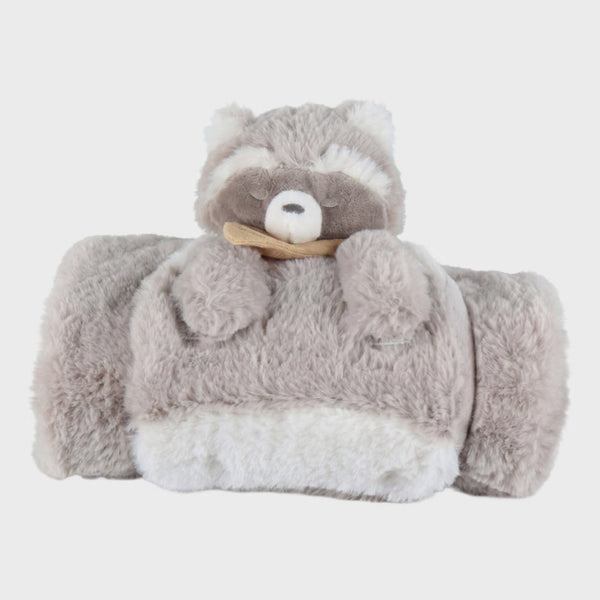 Doudou couverture Raku le Raton Laveur en Veloudoux® – Noukie's – Dès la naissance NOUKIES