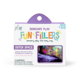 Fun Fillers Espace : accessoires sensoriels à thème pour bacs sensoriels et Sensory Play Jar®. Dès 3 ans pour éveil et créativité.