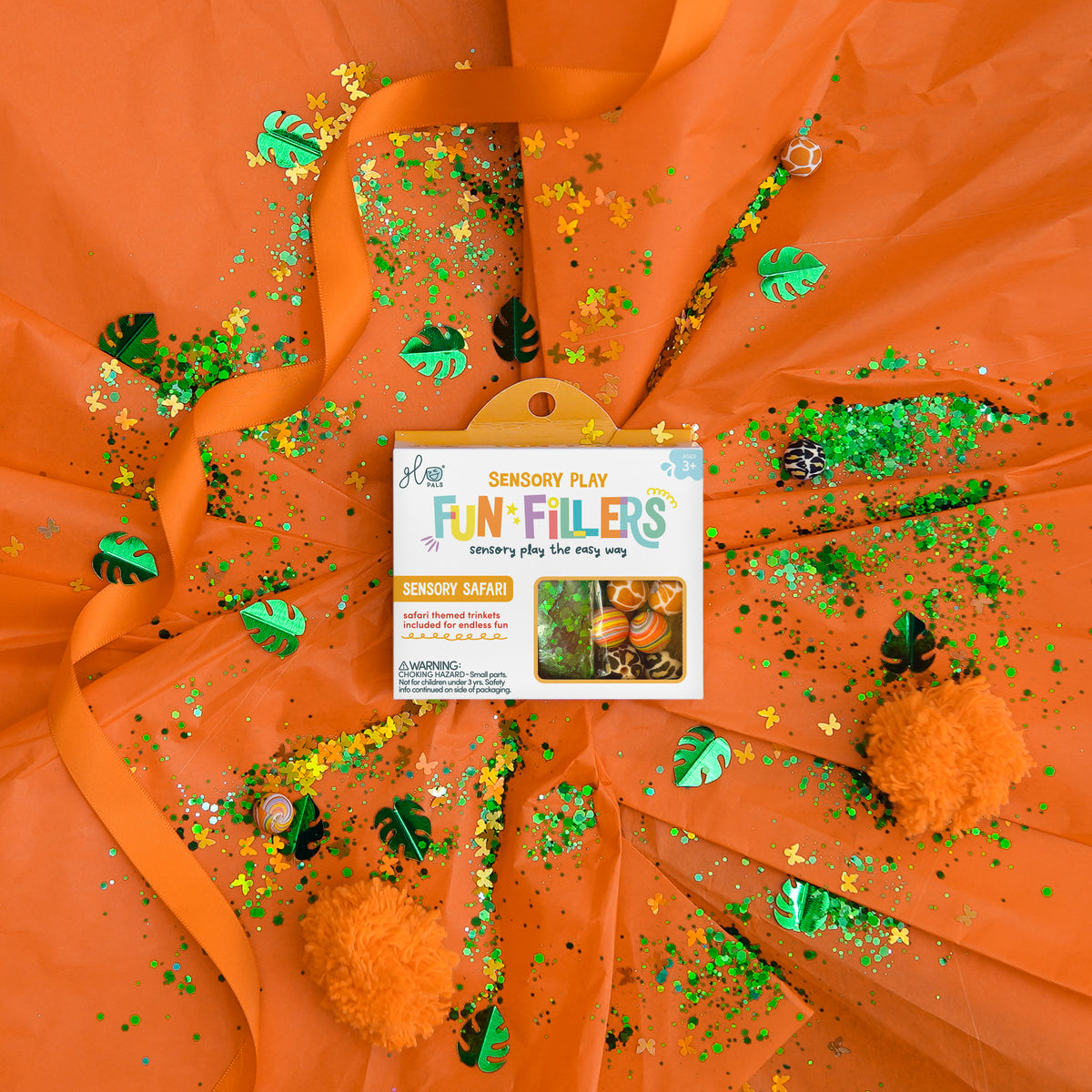 Fun Fillers Safari : accessoires sensoriels à thème pour bacs sensoriels et Sensory Play Jar®. Dès 3 ans pour éveil et créativité.