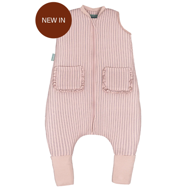 Gigoteuse à pieds avec chaussettes antidérapantes Navy & Pink Stripes – TOG 2.5