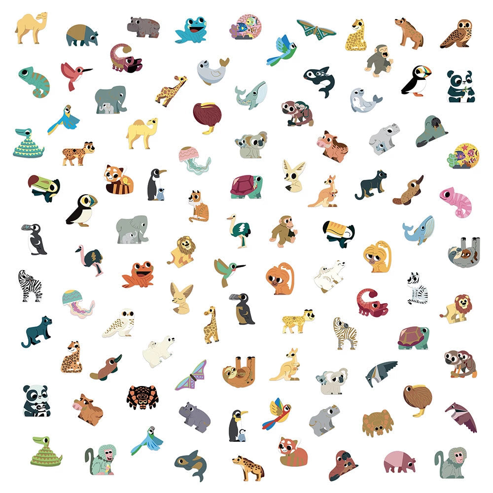 Gommettes Animaux Exotiques x100 – Janod 🐼🦒 JANOD
