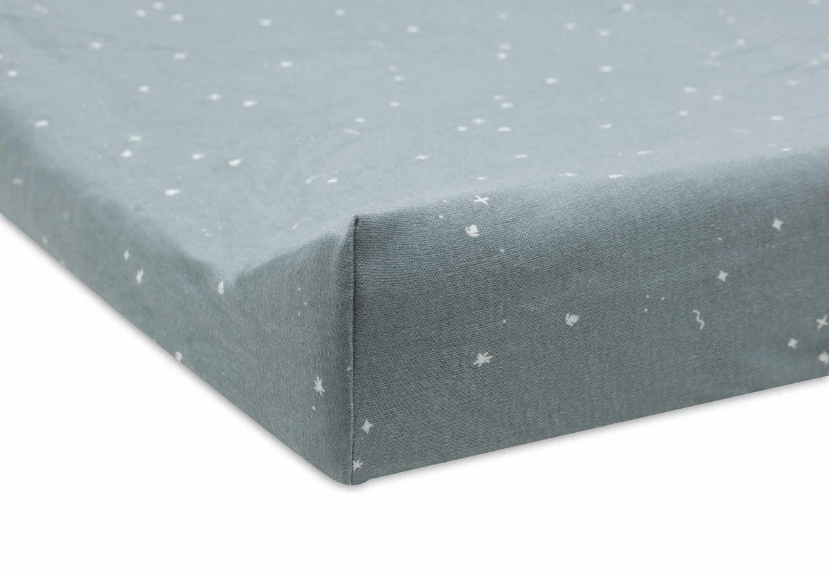Housse de matelas à langer Jersey Twinkling Sea Green – 50 x 70 cm – Jollein