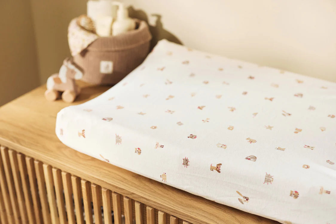 Housse matelas à Langer Jersey 50x70cm - Animal Friends JOLLEIN
