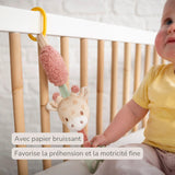 Jouet d'éveil sonore Girafe Gina 28 cm – Nattou – Hochet à suspendre multicolore 🦒 NATTOU
