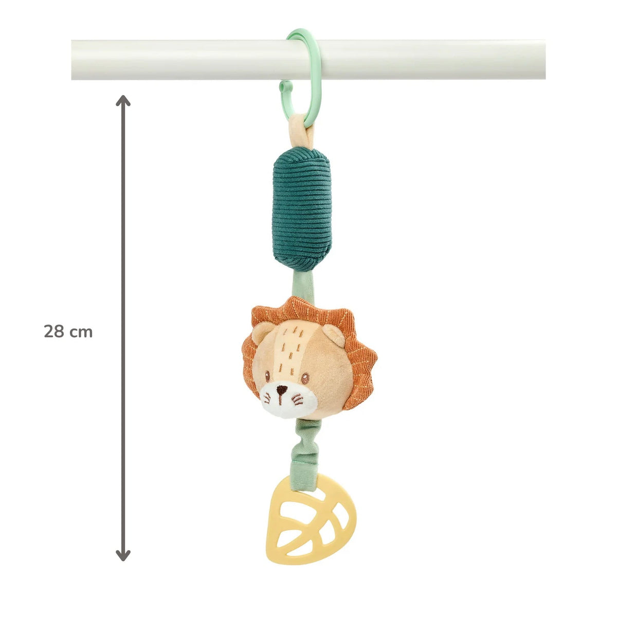 Jouet d'éveil sonore Lion Léon 28 cm – Nattou – Hochet à suspendre multicolore 🦁 NATTOU