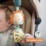 Jouet d'éveil sonore Lion Léon 28 cm – Nattou – Hochet à suspendre multicolore 🦁 NATTOU