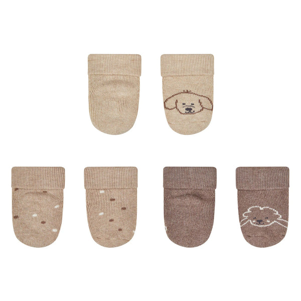 Lot de 3 paires de chaussettes bébé Ferme – Chien, pois & mouton – 0/4 mois STERNTALER
