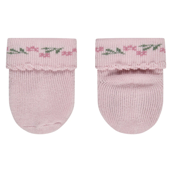 Lot de 3 paires de chaussettes bébé Fleurs – Unies, fleurs & pois – 0/4 mois STERNTALER