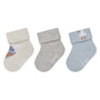 Lot de 3 paires de chaussettes bébé Marin – Bateau, uni & mouette – 6/12 mois STERNTALER