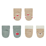 Lot de 3 paires de chaussettes bébé Noël – Cadeau, bonnet & ourson – 0/4 mois STERNTALER