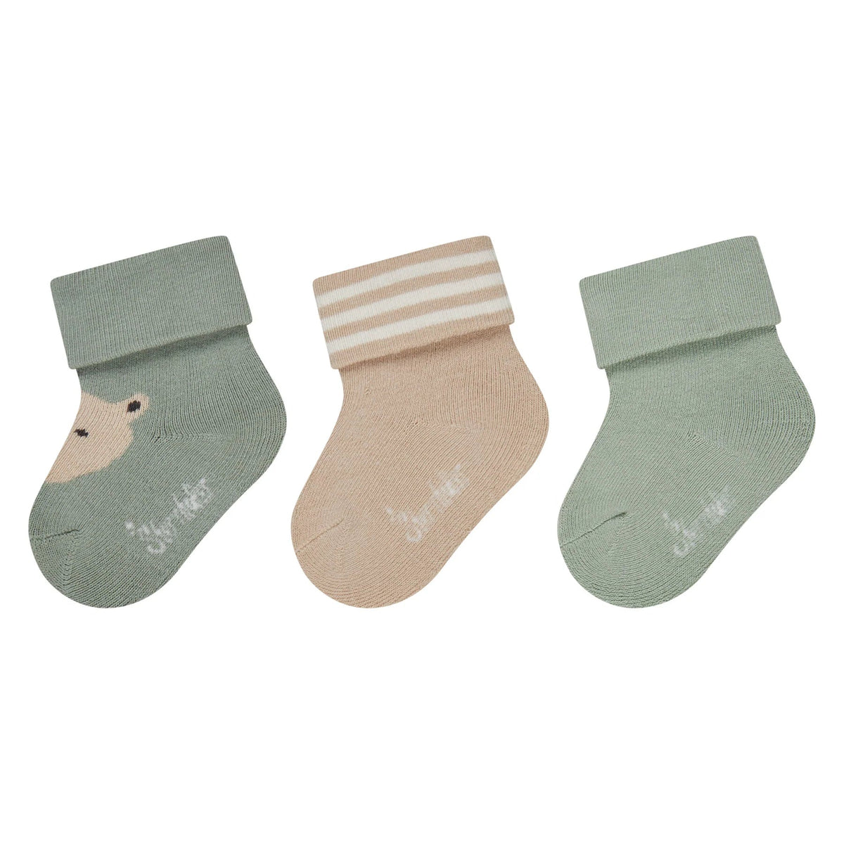 Lot de 3 paires de chaussettes bébé Ourson – 2 coloris & uni – 2/3 mois STERNTALER